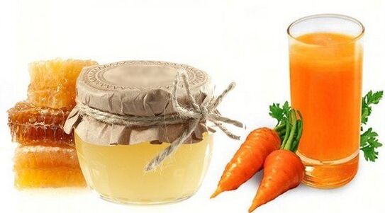 Carrot juice with honey will restore a man's erection. 
